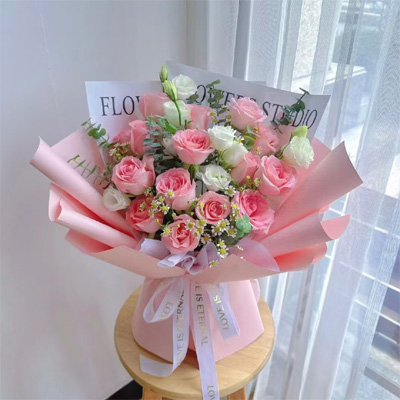 pink romantic flowers to china